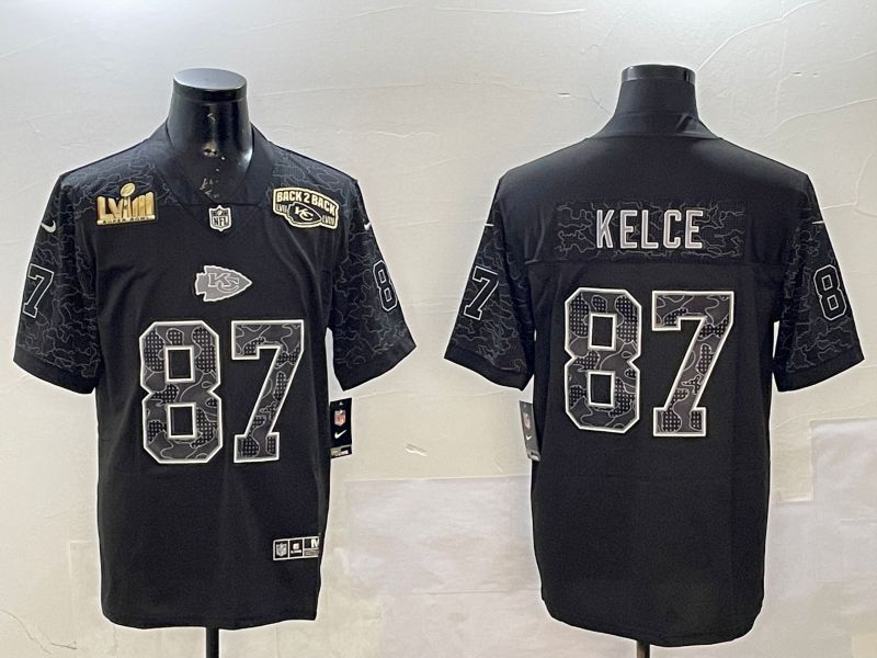 Men Kansas City Chiefs #87 Kelce Black 2025 Nike Vapor Limited NFL Jersey style 2105